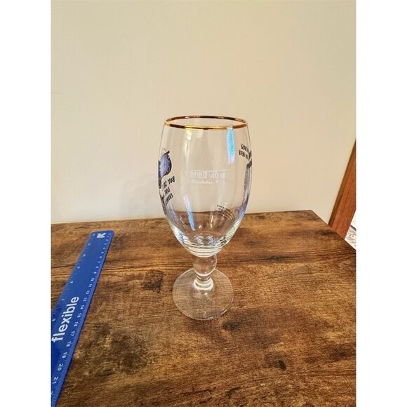 Stella Artois Limited Edition Chalice Glass 40cl Blue Gold Rim - Picture 4 of 7